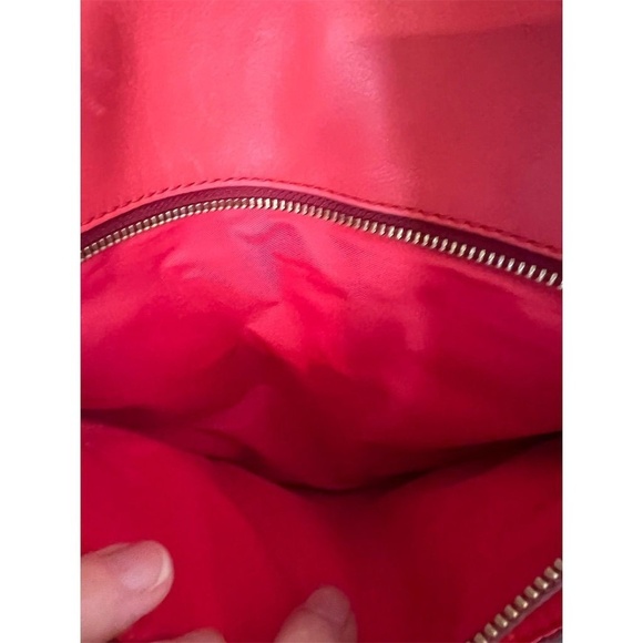 Fossil Fiona Large Quilted Leather Crossbody Bag Coral Women's Casual W/ Charm - Picture 6 of 16